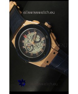Hublot Big Bang King Rose Gold Skeleton Dial Watch Swiss Quartz 45MM