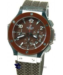 Hublot Big Bang Swiss Replica Watch in Brown Dial Ceramic Bezel