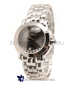 Chopard Happy Sport Swiss Ladies Steel Watch in Black Dial