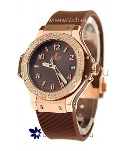 Hublot Big Bang King Cappuccino Diamonds Swiss Replica Quartz Watch