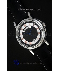 Breguet De La Marine Swiss Replica Steel Watch in Black & White Dial