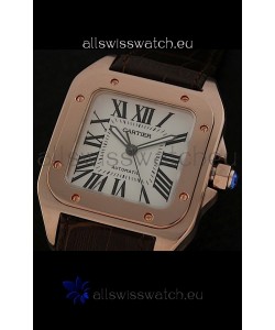 Cartier Santos Swiss Replica Watch in White Dial