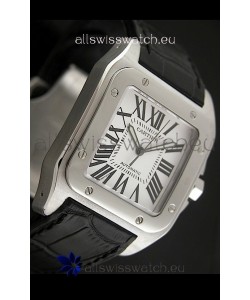 Cartier Santos Swiss Replica Watch in White Dial