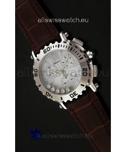 Chopard Happy Sport Swiss Replica Watch in Brown Strap