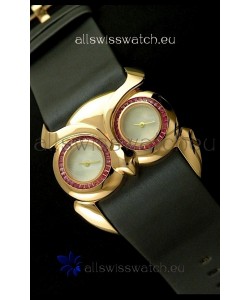 Chopard Animal World Ladies Owl Watch in Black Strap