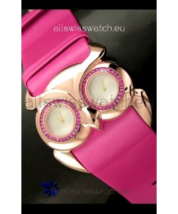 Chopard Animal World Ladies Owl Watch in Pink Strap