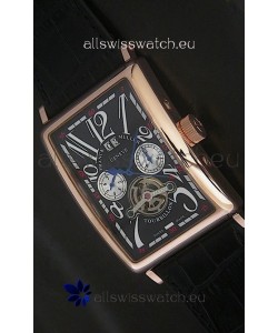 Franck Muller Long Island Japanese Replica Watch in Black Dial
