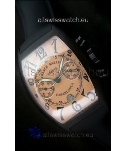 Franck Muller Casa Blanca Japanese Replica Watch in Orange Dial