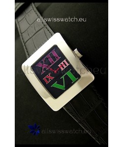 Franck Muller Geneve Infinity Japanese Steel Watch in Black Dial