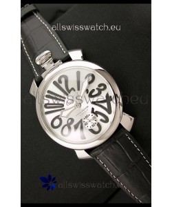 Gaga Milano Italy Japanese Replica Watch in Black Arabic Markers