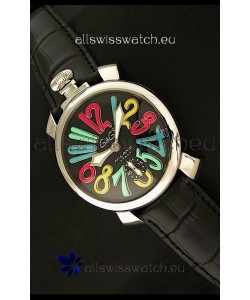 Gaga Milano Italy Japanese Replica Watch in Full Black