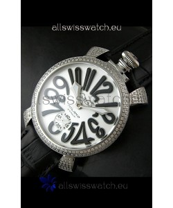 Gaga Milano Italy Manuale Replica Japanese Watch in Black Strap
