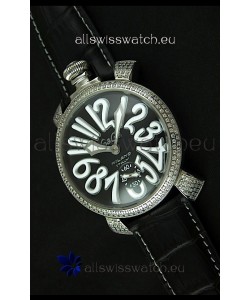 Gaga Milano Italy Manuale Replica Japanese Watch in White Markers