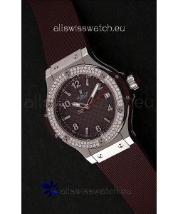 Hublot Big Bang King Swiss Quartz Watch in Checkered Brown Dial