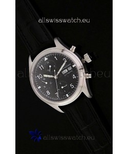 IWC Der Flieger Chronograph Swiss Replica Watch in Black