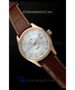 IWC Fliegeruhr International Watch Co. Swiss Automatic Rose Gold Watch in White Dial