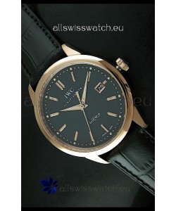IWC Schaffhausen Ingenuier Vintage Swiss Replica Automatic Rose Gold Watch in Black Dial
