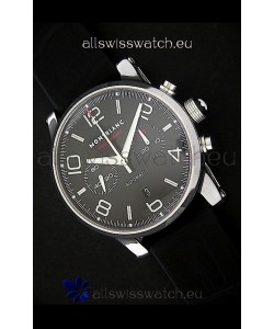 Mont Blanc Meisterstuck Timewalker Swiss Watch in Black Dial