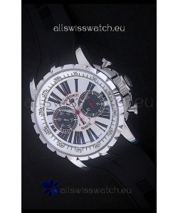 Roger Dubius Excalibur Chronoexcel Swiss Watch in White Dial