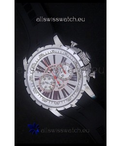 Roger Dubius Excalibur Chronoexcel Swiss Watch in White Dial