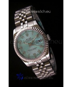 Rolex Datejust Mens Japanese Replica Watch in Light Blue Dial