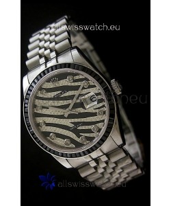 Rolex Datejust Mens Japanese Replica Watch in Leopard Dial