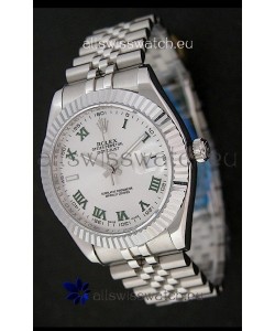 Rolex DateJust Japanese Replica Watch in Green Roman Hour Markers
