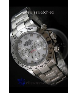 Rolex Daytona Japanese Replica Steel Watch in Diamond Hour Markers 