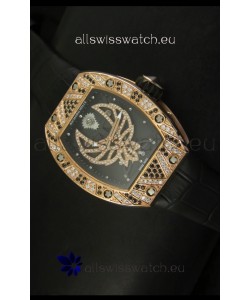 Richard Mille RM051 Tourbillon Swiss Watch in Pink Gold Case