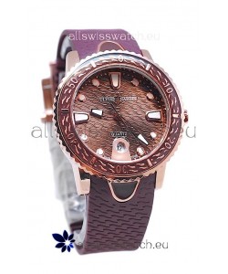 Ulysse Nardin Lady Diver Replica Watch in Gold Casing