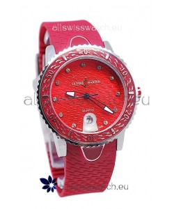 Ulysse Nardin Lady Diver Starry Night Replica Watch in Red Dial
