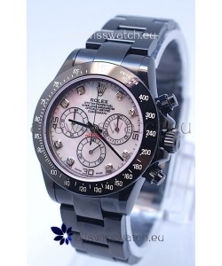 Rolex Daytona Cosmograph Project X Design Black Out Edition Series II Swiss Watch in Pink Pearl Dial 