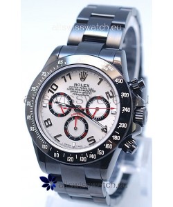 Rolex Cosmograph Project X Editions Black Out Daytona Swiss Replica Watch in White Dial