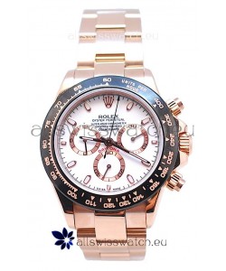 Rolex Daytona MonoBloc Cerachrom Bezel Swiss Replica Rose Gold Plated Watch