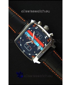 Tag Heuer Monaco 24 Quartz Replica Watch in Red/Blue Stripes Dial