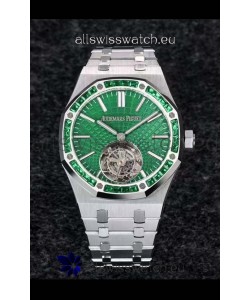Audemars Piguet Royal Oak Flying Tourbillon 41mm Green Dial in 904L Casing - Green Tapisserie Dial