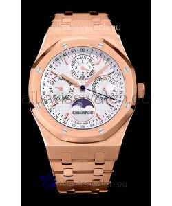 Audemars Piguet Royal Oak Perpetual Calendar Swiss Replica 904L Steel in Rose Gold Casing