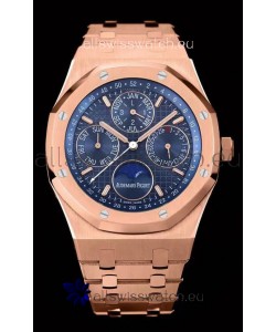 Audemars Piguet Royal Oak Perpetual Calendar Swiss Replica 904L Steel in Rose Gold Casing