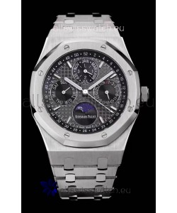 Audemars Piguet Royal Oak Perpetual Calendar Swiss Replica Steel Casing Watch in Grey Dial