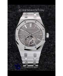 Audemars Piguet Royal Oak Tourbillon 41mm Blue Dial in 904L Casing - Sandblasted Smoked Grey Dial