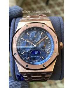 Audemars Piguet Royal Oak Perpetual Calendar Swiss Replica 904L Steel in Rose Gold Casing