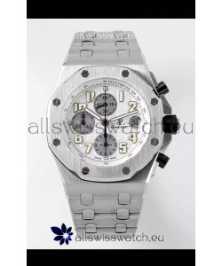 Audemars Piguet Royal Oak Offshore White Dial Chronograph 1:1 Mirror Replica Watch - 904L Steel