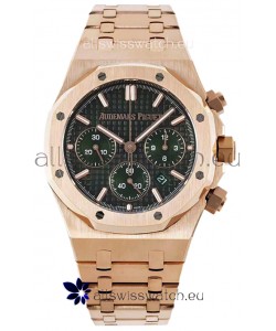 Audemars Piguet Royal Oak Chronograph 1:1 Mirror Replica - Rose Gold Casing Green Dial in 41MM