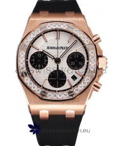 Audemars Piguet Royal Oak Offshore Rose Gold White Dial Chronograph 37MM - Swiss Replica Watch 