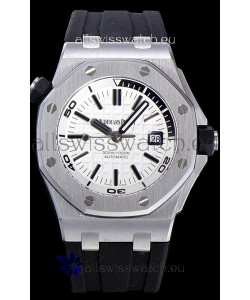 Audemars Piguet Royal Oak Diver Swiss Replica Watch White Dial 1:1 Quality 3120 Movement 904L Steel 