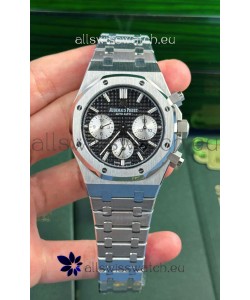 Audemars Piguet Royal Oak Chronograph Black Dial Steel Strap Swiss Replica Watch