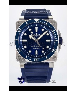 Bell & Ross BR03-92 Diver Stainless Steel - Blue Dial Swiss Replica Watch 1:1 Mirror Replica