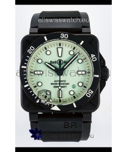 Bell & Ross BR03-92 Divers Edition PVD Coated 1:1 Mirror Replica Green Dial