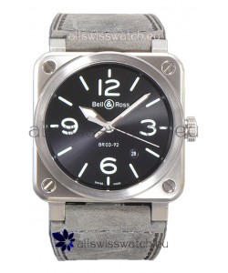 Bell and Ross BR03-92 Grey Dial 904L Steel Swiss Replica Watch 