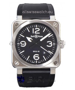 Bell and Ross BR03-92 Black Dial 904L Steel Swiss Replica Watch 